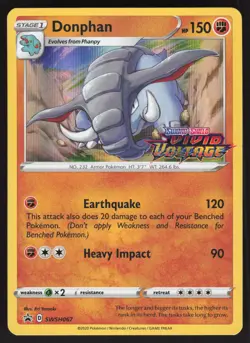Donphan SWSH067 Pokemon TCG Sword & Shield Promo Card NM - Image 1