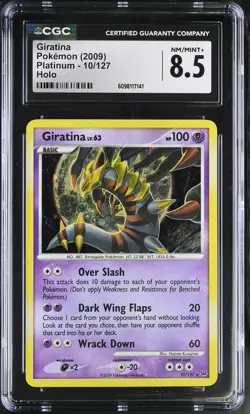 CGC 8.5 Giratina 2009 Platinum 10/127 Holo Pokemon Card - Image 1