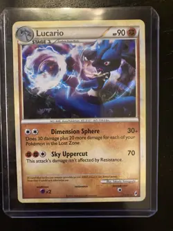 Lucario 14/95 Cracked Ice Holo Call of Legends Pokemon Card - Image 1