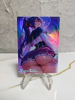 Akeno Himejima Trading Card Waifu Goddess Story Anime Girl holo Karte Manga Full - Image 1