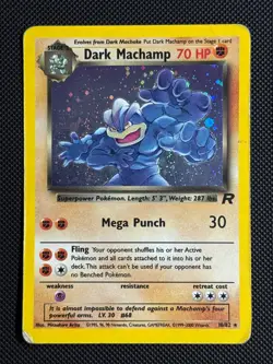 1# Pokemon Cards Dark Machamp 10/82 Team Rocket Holo Rare - Image 1