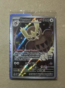 2024 Pokemon Pokemon Center Noctowl Black Star Promo Card 141 Sealed - Image 1