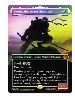 Leonardo, Sewer Samurai - Foil - Borderless Teenage Mutant Ninja Turtles MTG - Image 1