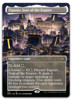 Eiganjo, Seat of the Empire (Borderless) #413 NM Kamigawa Neon Dynasty Magic MTG - Image 1
