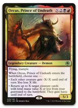 Orcus, Prince of Undeath #229 (Foil) (NM) Forgotten Realms AFR Magic MTG - Image 1