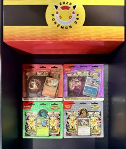 Pokemon TCG Ascended Heroes Complete 4 Blister Set Tech Sticker Larry Erika - Image 1