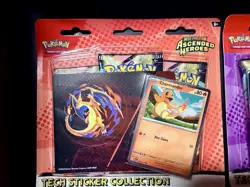 Pokemon TCG Ascended Heroes Complete 4 Blister Set Tech Sticker Larry Erika - Image 2