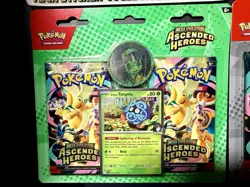 Pokemon TCG Ascended Heroes Complete 4 Blister Set Tech Sticker Larry Erika - Image 4