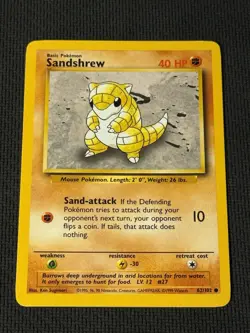 Sandshrew 62/102 - Pokemon Base Set Unlimited LP 2 - Image 1