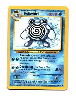 Pokemon Base Set Poliwhirl Uncommon 038/102 - Image 1
