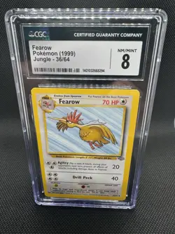 Pokemon TCG Fearow Jungle 36/64 CGC 8 1999 Uncommon Card Stock English - Image 1