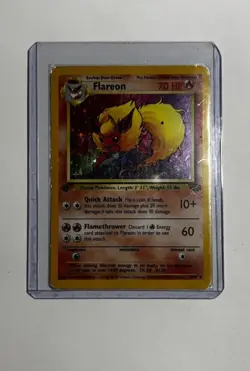 Wizards Flareon Jungle Holo Rare 70 HP Pokemon Card 3/64 English 1999 - Image 1
