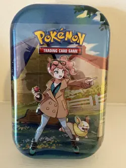 Pokemon Crown Zenith Mini Tin Sonia & Yamper Trading Card Game 2023 - Image 1
