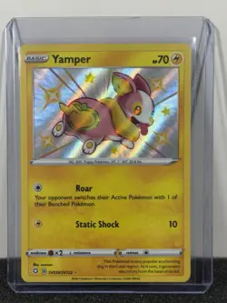 Pokemon TCG Yamper Shining Fates SV039/SV122 Holo Shiny Holo Rare - Image 1