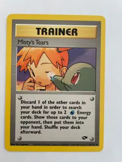 Pokemon TCG NM Misty's Tears Trainer Rare Card 118/132 Gym Challenge 2000 NM - Image 1