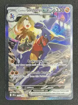Pokemon Cynthia's Garchomp EX Full Art Holo Special Illustration Rare SV10 232 - Image 1