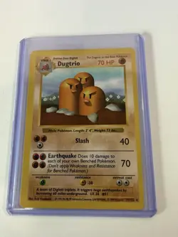 Dugtrio 19/102 Base Set Shadowless Regular Rare - English Vintage Pokemon - Image 2