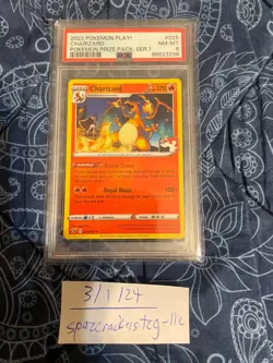 Pokemon TCG Charizard #025/185 Prize Pack Series 1 PSA 8 FREE SHIPPING!!! - Image 1