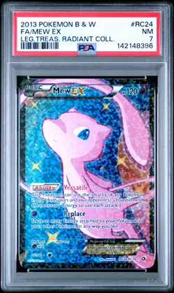 2013 Pokemon B & W Legendary Treasures Radiant Collection #RC24 Mew PSA 7 - Image 1