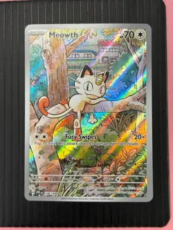 Pokemon TCG Meowth 106/94 Phantasmal Flames Illustration Rare Near Mint - Image 3