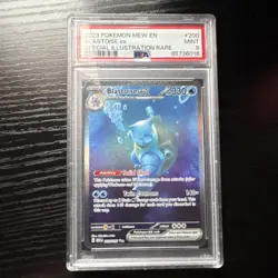 Pokemon TCG Scarlet & Violet 151 Blastoise ex Special Illustration Rare PSA 9 - Image 1