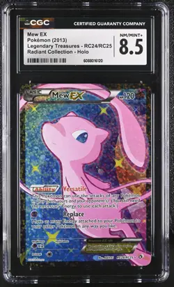 CGC 8.5 Mew EX Legendary Treasures RC24/RC25 Radiant (Collection) Holo Pokemon - Image 1
