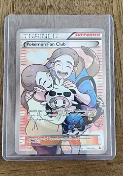 Pokemon Fan Club Full Art Ultra Rare Trainer 106/106 Flashfire Holo English - Image 1