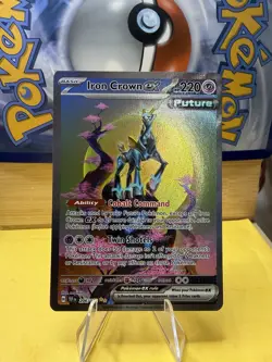 Pokemon TCG Iron Crown EX SV: Temporal Forces #206/162 M/NM -Illustration Rare - Image 1