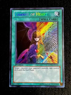 🔥 YUGIOH • CHANGE OF HEART • SECRET RARE • LCYW-EN124 • 1st EDITION • NM 🔥 - Image 1