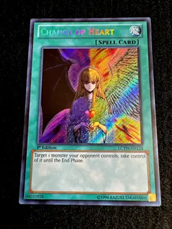 🔥 YUGIOH • CHANGE OF HEART • SECRET RARE • LCYW-EN124 • 1st EDITION • NM 🔥 - Image 2