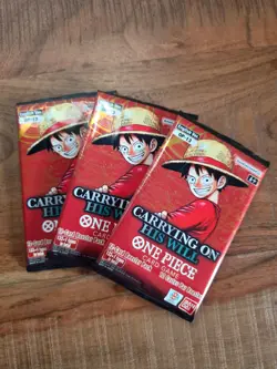 One Piece 3 x Booster Pack TCG Carrying on his Will OP-13 ENGLISCH Sealed OVP - Image 1