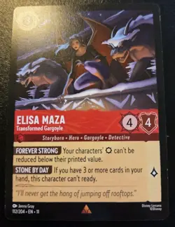 Elisa Maza - Transformed Gargoyle 112/204 Rare Winterspell Disney Lorcana TCG - Image 1