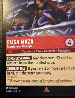 Elisa Maza - Transformed Gargoyle 112/204 Rare Winterspell Disney Lorcana TCG - Image 4