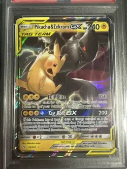 Pikachu & Zekrom GX 33/181 SM Team-Up Card PSA 9 Mint 🔥 - Image 2