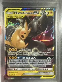 Pikachu & Zekrom GX 33/181 SM Team-Up Card PSA 9 Mint 🔥 - Image 4