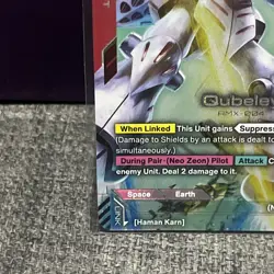 Qubeley Gundam TCG GD02-036 LR+ Alt Art Holofoil Rare Card - Image 4