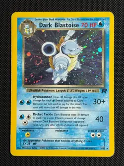 1# Pokemon Cards Dark Blastoise 3/82 Team Rocket Holo Rare - Image 1
