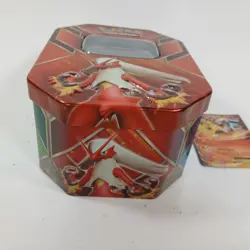 Blaziken EX Hoenn Power Tin Pokemon Storage Tin Metal Box w/ Card - Image 2