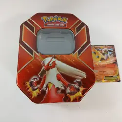 Blaziken EX Hoenn Power Tin Pokemon Storage Tin Metal Box w/ Card - Image 3
