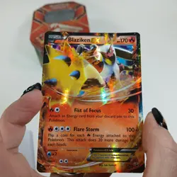 Blaziken EX Hoenn Power Tin Pokemon Storage Tin Metal Box w/ Card - Image 5