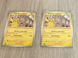 2 x Pokemon TCG Oversized Pikachu At The Museum Promo Card Sealed - Image 1
