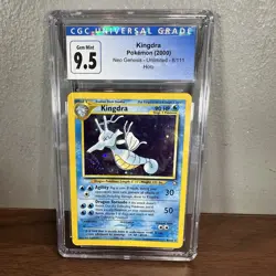 Kingdra Holo Neo Genesis Unlimited 8/111 Pokemon Card CGC 9.5 Gem Mint (Now 10) - Image 1