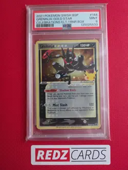 PSA 9 Greninja Gold Star SWSH144 Promo Graded Pokemon Card MINT - Image 1