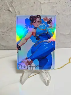 Chun li Trading Card Waifu Goddess Story Anime Girl holo Karte Manga Full Art - Image 1