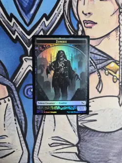 1x Zombie (2,2) Token FOIL - NM UST Unstable MTG - Image 1