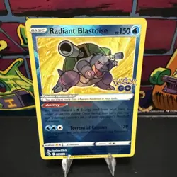 Pokemon Radiant Blastoise #018/078 English Pokemon GO - Image 1