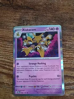 Pokemon TCG Alakazam 82 / 167 Holo Rare NM. - Image 1