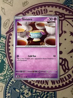 Sinistea 097/197 Yuka Morii Obsidian Flames Pokemon TCG - Image 3