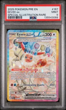Eevee Ex Special Illustration Rare Pokemon Prismatic Evolutions 167/131 PSA 9 - Image 1