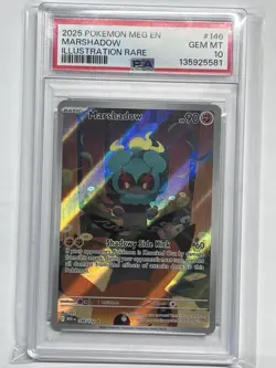 Pokemon Mega Evolution Marshadow Illustration Rare 146/132 PSA 10 - Image 1